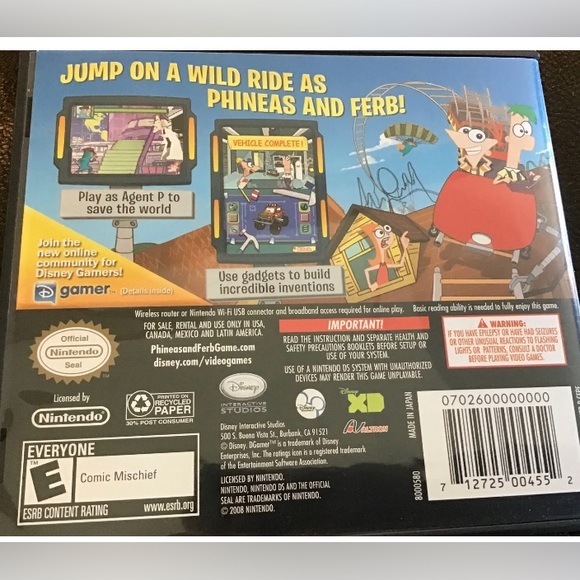 Disney's Phineas and Ferb (Nintendo DS, 2009) - Picture 2 of 3